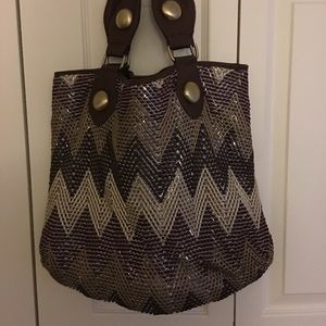 Big Buddha sequined tote